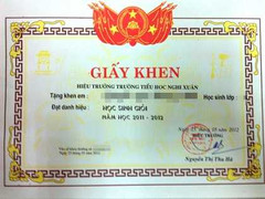 Nghệ An: Thu hồi giấy khen không có Quốc hiệu