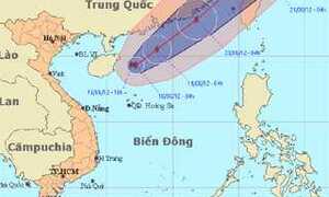 Bão số 2 mạnh thêm trên biển Đông