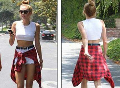 Miley vẫn giữ phong cách mặc táo bạo sau đính hôn