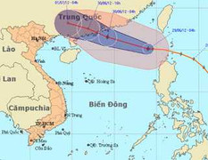 Bão số 3 gây gió mạnh cấp 9 trên Biển Đông