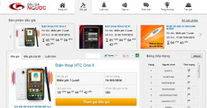 Đấu giá ngược nhận HTC One X miễn phí trên Chodientu.vn