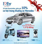 Khuyến mãi lớn nhân dịp Sinh nhật 10 năm Eurowindow