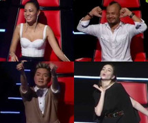 Những khoảnh khắc 'nhắng' nhất của 4 HLV The Voice