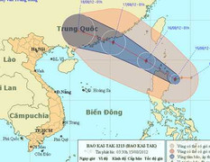 Đêm nay, bão Kai - Tak đổ bộ vào biển Đông