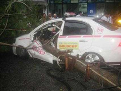 Hà Nội: Mưa lớn, cây bật gốc đè chết lái xe taxi