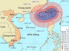 Bão số 6 ‘xoay tròn’ trên biển Đông