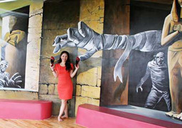 Ngắm tranh 3D kinh dị của sinh viên