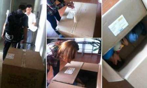 Suýt chết khi tự đóng hộp mình làm quà tặng bạn gái