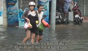 Sài Gòn lại thành 'sông' vì triều cường