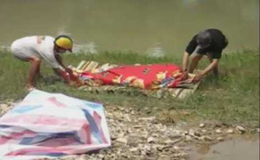 Phát hiện xác chết mắc cạn ở Sông Tranh