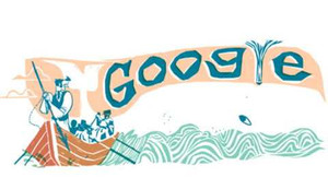 Logo của Google hôm nay: Cá voi Moby Dick 161 tuổi