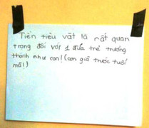 Tâm thư xin tiền tiêu vặt của bé lớp 2