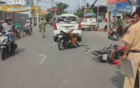 Đuổi cướp, thiếu nữ lao vào taxi trọng thương