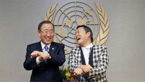 Psy dạy Ban Ki-moon 'nhảy' Gangnam Style