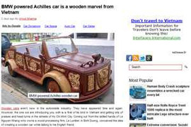 Sau xe Batman tới ô tô gỗ tự chế Việt lên 'báo Tây'