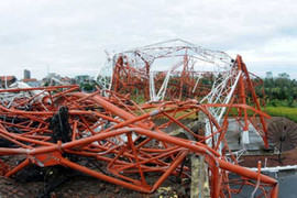 Nam Định: Khắc phục đổ tháp truyền hình