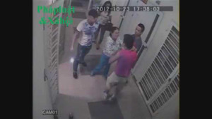 Cận cảnh nhóm côn đồ hành hung một gia đình