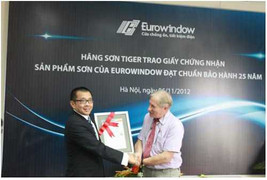 Dây chuyền sơn của Eurowindow đạt tiêu chuẩn