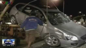 Tai nạn liên hoàn trên đường sắt, công an trọng thương