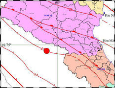 Động đất 4.1 độ Richter ở biên giới Lào - Việt