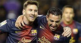 Messi ghi bàn thứ 91, Barca tặng quà Vilanova