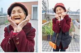 Cụ bà 99 tuổi tạo dáng 'xì tin' xôn xao mạng xã hội