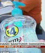 2.600 trẻ em suýt chết vì nước rửa tay