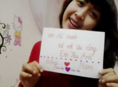 Nữ sinh 9X tỏ tình ‘siêu’ dễ thương