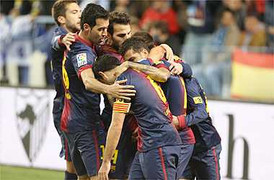 Hạ Malaga, Barca đấu Real ở cúp Nhà vua