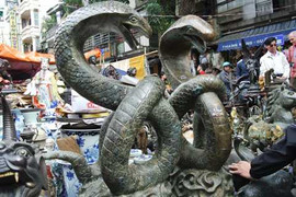 Đôi rắn khủng' giá 70 triệu đồng ở Hà Nội