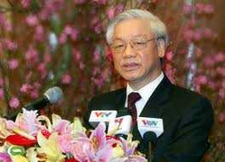 Tổng Bí thư chúc Tết nhân dân huyện Thạch Thất