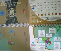 Thu 240 lịch in bản đồ không có Hoàng Sa