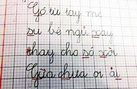 Phì cười với lỗi chính tả của học sinh