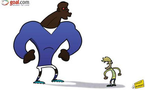 Balotelli biến thành khổng lồ dọa Neymar tí hon