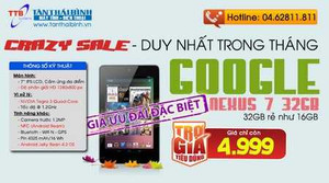 Máy tính bảng giá cực shock tại Tân Thái Bình