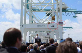 Tổng thống Obama bất ngờ quảng cáo cần cẩu Trung Quốc