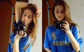 Phát sốt với 'thiên thần' mặc áo Chelsea