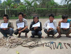 Bắt nhóm trộm chuyên đột nhập tàu nước ngoài