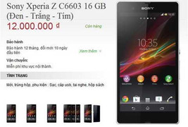 Xperia Z xách tay giảm giá liên tục