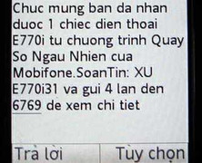 Tin nhắn trúng thưởng: Tiền mất, tật mang