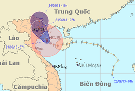 Các tỉnh miền Bắc bắt đầu có mưa rất to