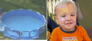 Bé trai chìm nghỉm dưới đáy bể bơi