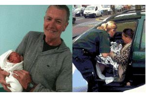 Tắc đường, bố đỡ đẻ cho con gái trong ô tô