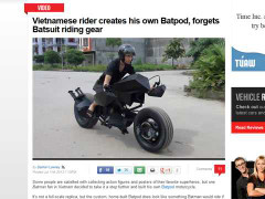 Xe Batman chế ở VN lại nóng trên mặt báo nước ngoài