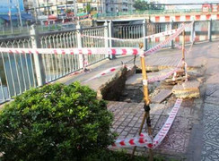 Lại xuất hiện 'hố tử thần' giữa Sài Gòn