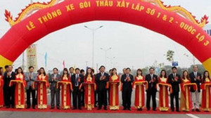 Thông xe đường cao tốc Hà Nội - Thái Nguyên