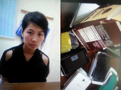 Thiếu nữ buôn lậu điện thoại qua đường hàng không