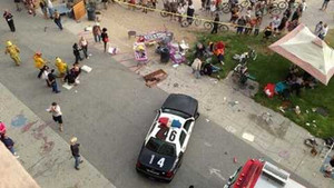 Clip: 'Xe điên' húc thẳng vào đám đông