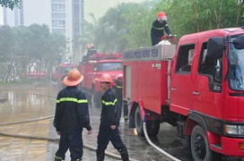 Ecopark diễn tập công tác PCCC cho khu Chung cư Rừng Cọ