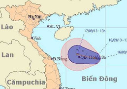 Biển Đông xuất hiện áp thấp nhiệt đới